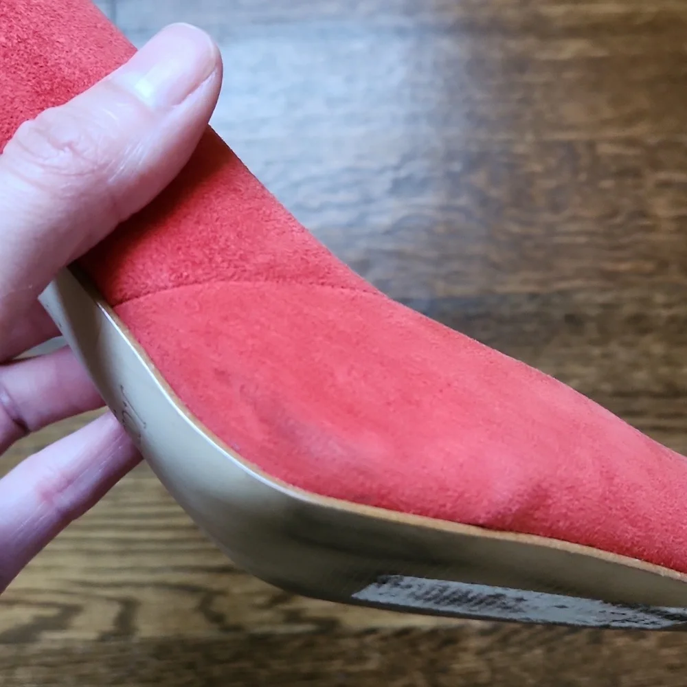 Coral Suede J Crew Heels - Picture 9 of 13